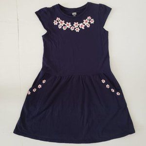 Uniqlo Girls Navy Flower Dress
